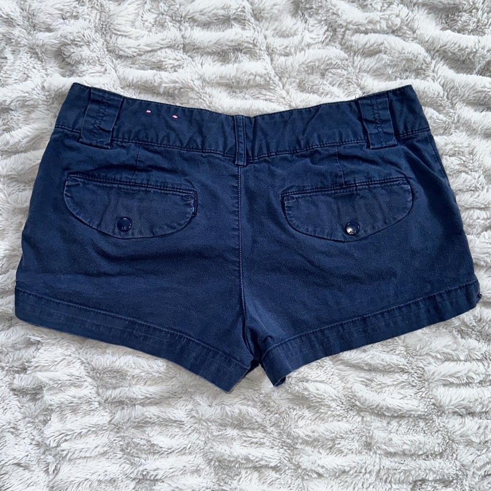 🦅 American Eagle Stretch Size 8 Navy Blue Shorts - Picture 3 of 6